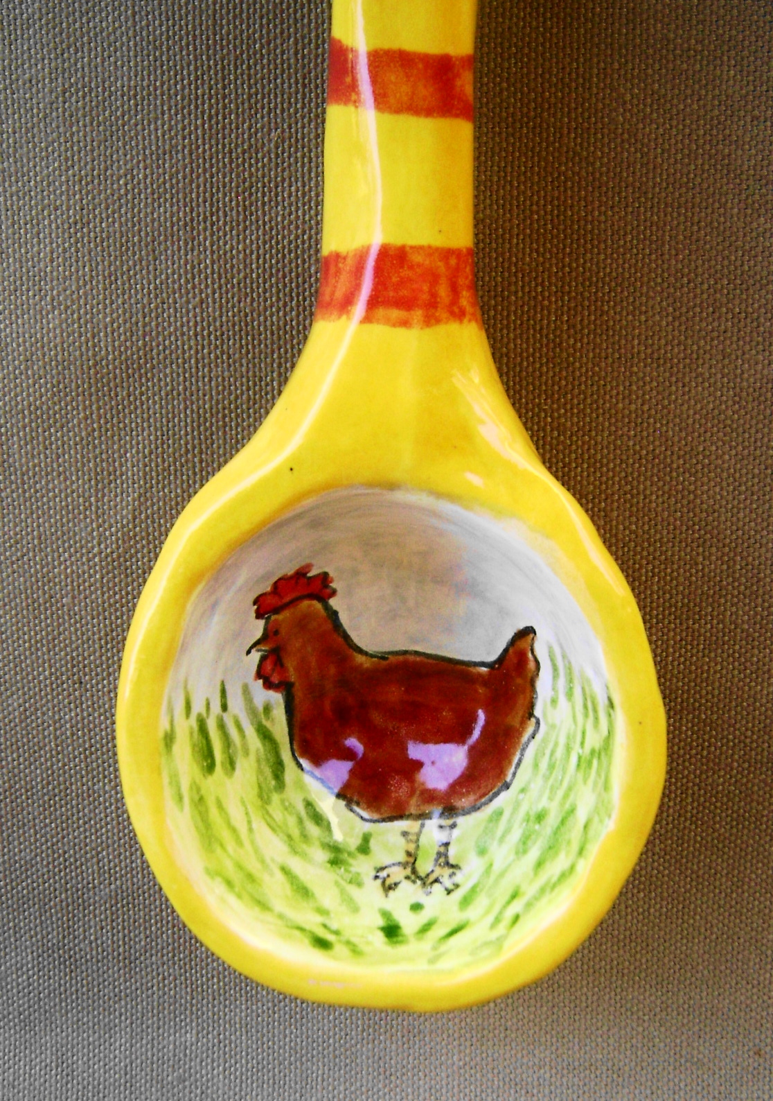 chicken spoon close up