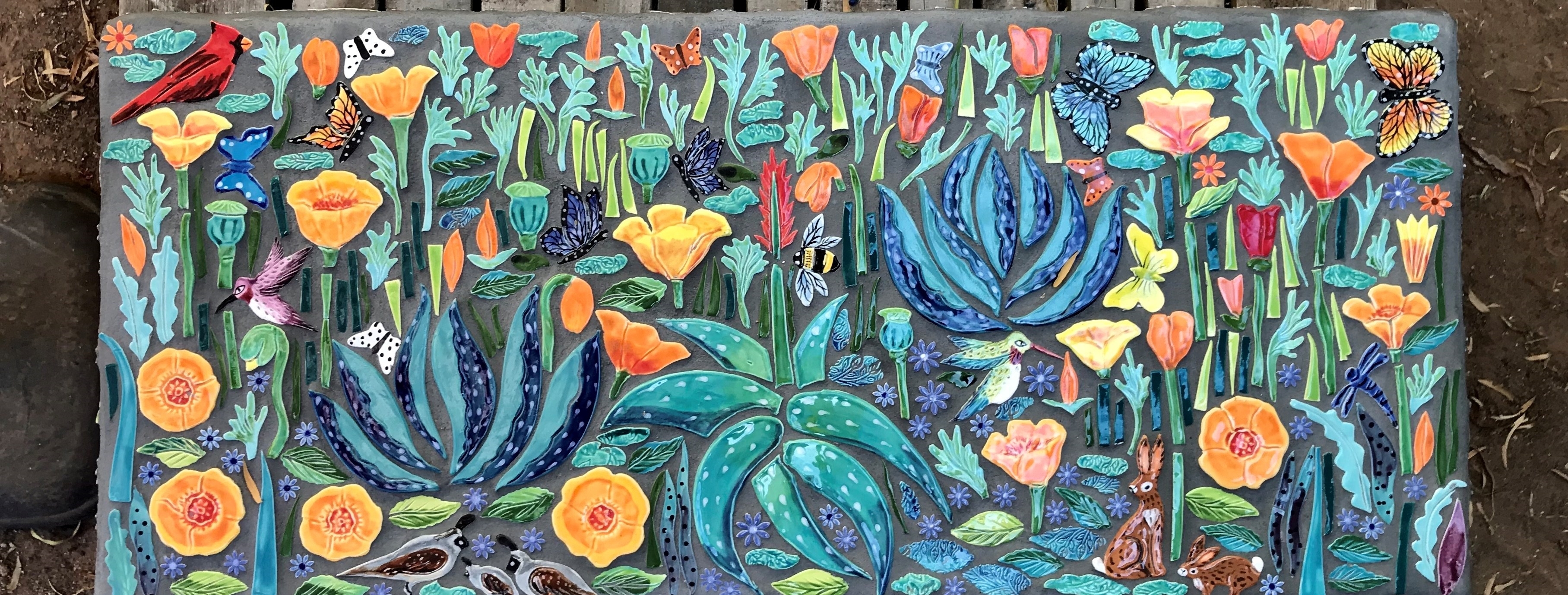 Aloe and Ca Poppy bench